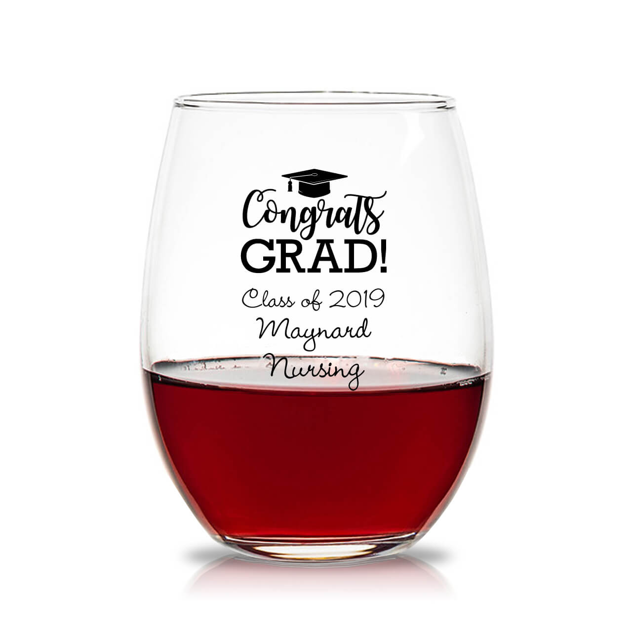 Your Custom Text or Design 15oz Stemless Wine Glasses Bulk, Personalized  Wine Glass, Engraved Company Logo, Brand logo, Corporate Gift Glass